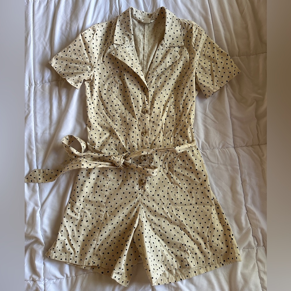 Polka Dot Short Sleeve Romper